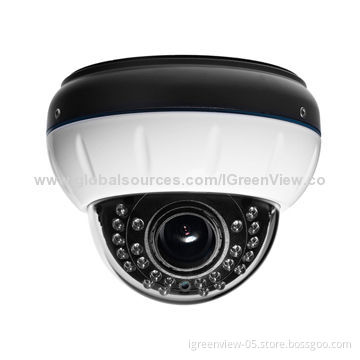 High Resolution Color IR Vandalproof Dome CCTV Camera, 700TVL Horizontal Resolution,15m IR Range